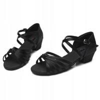 BUTY DO TAŃCA TANECZNE LATINO SALSA CZARNE DZIEWCZĘCE 3cm