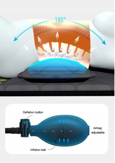 Materac masujący mata masująca shiatsu nefrytowy grzanie Gateway do masażu zdjęcie 3