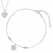 RODOWANY KOMPLET CELEBRYTKA ŁAPKA PUPILA CYRKONIE