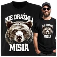 Koszulka Nie Drażnij Misia Śmieszne na Prezent Urodziny dla Chłopaka