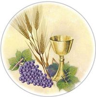 Opłatek na tort Tort Pierwsza Komunia Święta Komunijny Biblia Hostia Tekst