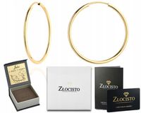 ZŁOTE KOLCZYKI KÓŁKA KOŁA 12 MM 1,2 CM NA KREOLU PRÓBA 585 GRAWER PREZENT