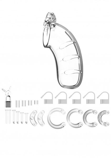 Model 03 - Chastity - 4.5" - Cock Cage - Transparent zdjęcie 1
