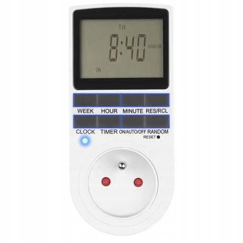 PROGRAMATOR CZASOWY ELEKTRONICZNY Z LCD 230V 16A WŁĄCZNIK WYŁĄCZNIK TIMER zdjęcie 2