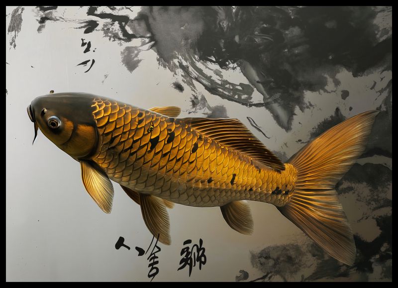 Plakat 70x50cm Spokojna Ryba Koi zdjęcie 2