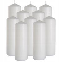 ZESTAW 10 ŚWIEC STOŁOWYCH WALEC KLASYCZNA ŚWIECZKA 25cm 160h