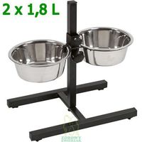 BARRY KING Miski ze stali nierdzewnej na stojaku miska dla psa 2 x 1,8L