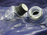 MATERAC JEDNOOSOBOWY DMUCHANY DO SPANIA WELUROWY ŁÓŻKO Z POMPKA 1