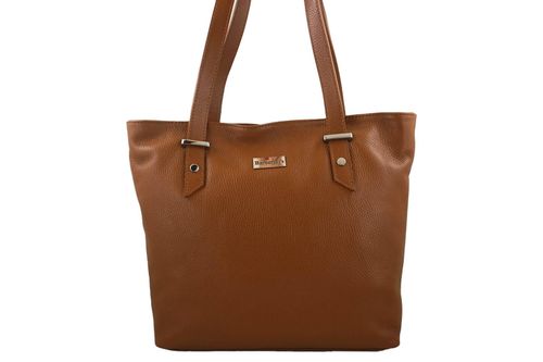Shopper bag - duża torebka miejska - Brązowa jasna na Arena.pl