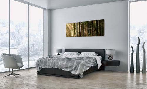 Obraz Na Płótnie - Las Drzewa Chrust  - 150X50 Cm - Ca150X50-3628 na Arena.pl