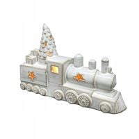 Figurka dekoracyjna na święta z ceramiki Pociąg