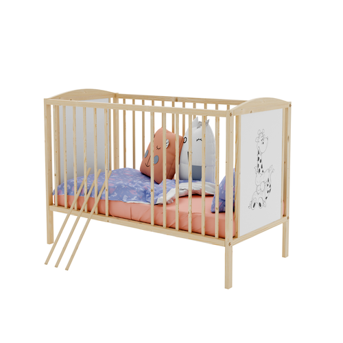 Łóżeczko b/sz BAJKA sosna 120x60 na Arena.pl