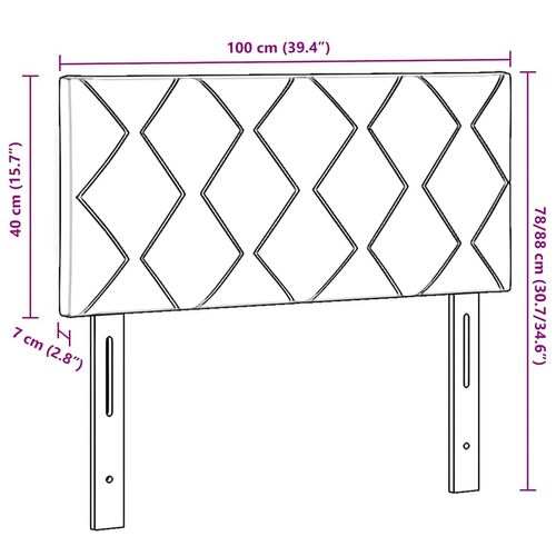 Tapicerowane wezgłowie Geometryczny Jasnoszary 100 cm tkanina na Arena.pl