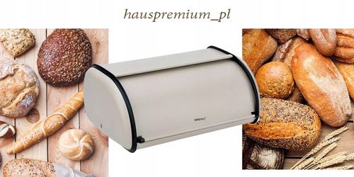 CHLEBAK POJEMNIK NA PIECZYWO CHLEB BUŁKI STALOWY KINGHOFF KH-1754 BEŻ na Arena.pl