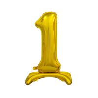 balon foliowy cyfra 1 stojąca duża złota 74 cm