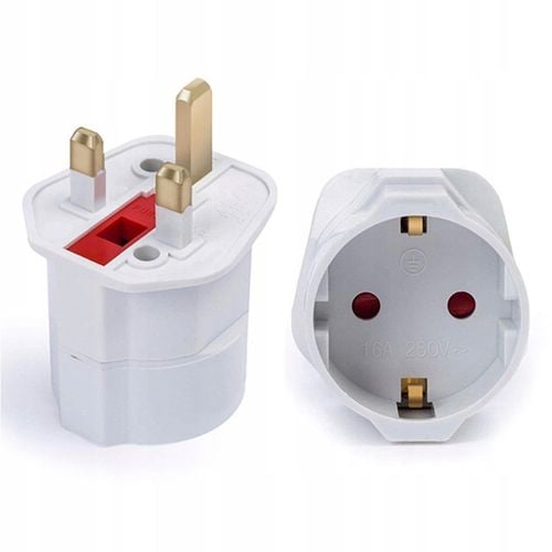 2x Adapter gniazdka EU na UK Dubaj Malta Cypr Emiraty Katar z na Arena.pl