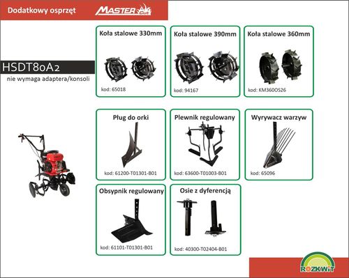 MASTERCUT HSDT80A2 GLEBOGRYZARKA SPALINOWA KULTYWATOR 2 BIEGI / 7 KM / 35cm do 80cm na Arena.pl