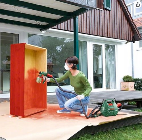 Pistolet malarski natryskowy Bosch 650W SYSTEM DO MALOWANIA do ścian drewna na Arena.pl