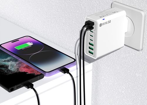 ŁADOWARKA SIECIOWA USB-C SZYBKA DO TELEFONU KOSTKA QUICK CHARGE 3.0 168W na Arena.pl
