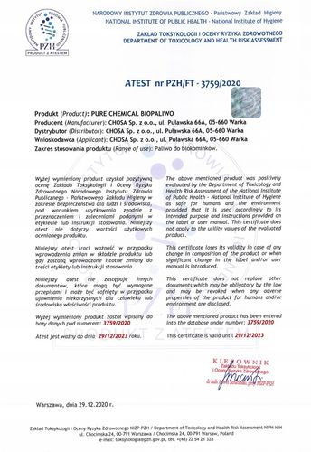 BIOETANOL BIOPALIWO DO BIOKOMINKA BEZWONNE 20l 4x5 na Arena.pl