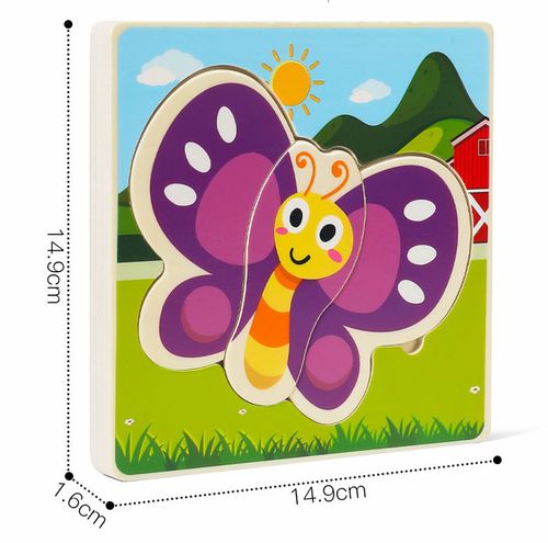 drewniane puzzle montessori dla dzieci motylek mwz-3155 na Arena.pl