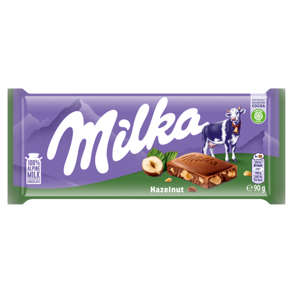 Milka Hazelnut Czekolada mleczna 90 g zdjęcie 1