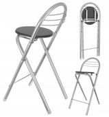 HOKER KRZESŁO SKŁADANE KUCHENNE BAROWE WYSOKIE PODNÓŻEK NA NOGI -