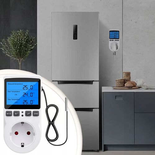 TERMOSTAT ELEKTRONICZNY REGULATOR TEMPERATURY GNIAZDO SIECI 230V MAX. 3680W na Arena.pl