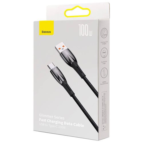 kabel usb do usb-c baseus glimmer, 100w, 1m (czarny) na Arena.pl