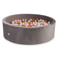 Suchy basen z piłeczkami 700 sztuk 130x40 Velvet lila (jasnoróżowe, perłowe, złote)