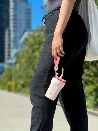 Kubek Termiczny Ze Słomką Majestic Sport Hoody 420 ml Różowy na Arena.pl