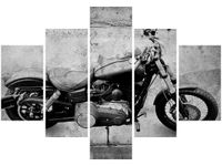 70 100CM OBRAZ 5 ELEM HARLEY MÓJ DRUK PŁÓTNO