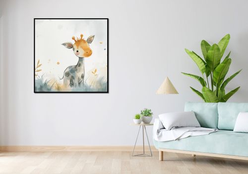 Plakat 100x100cm Mała Żyrafka na Arena.pl