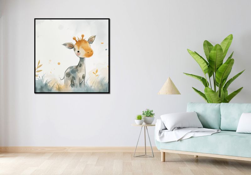 Plakat 100x100cm Mała Żyrafka zdjęcie 4