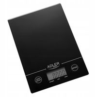 CZARNA WAGA KUCHENNA SZKLANA CIENKA DUŻY LCD