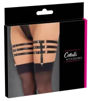 cottelli accessoires pas do pończoch 3 paseczki czarny s/m regulowany
