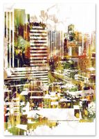 Plakat abstrakcja miasto street art 29,7x42 cm A3