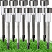 10 x Lampa LAMPKI SOLARNE słupek INOX ogrodowe