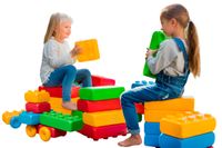 Marioinex Klocki BUDOWLANE CEGŁY 30 szt z KÓŁKAMI