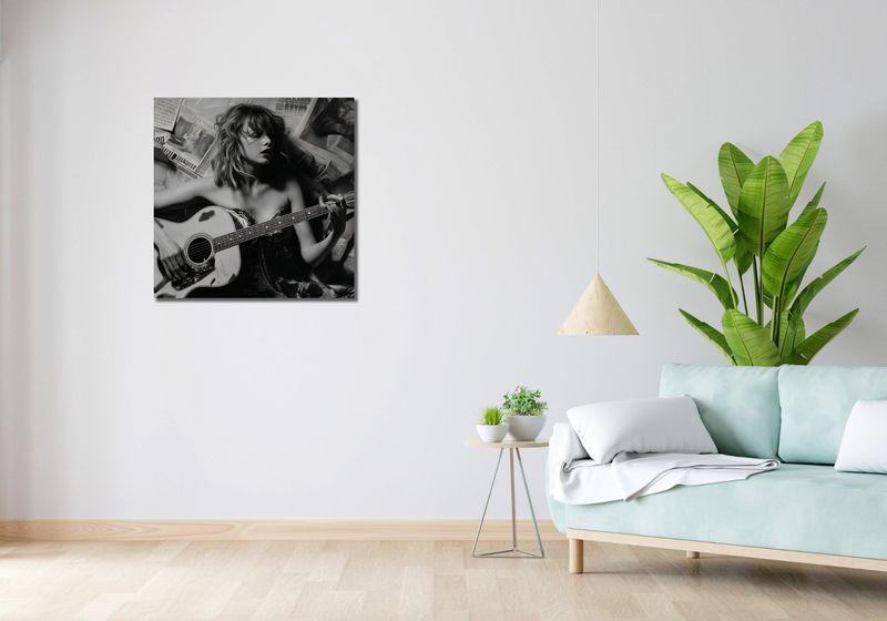 Obraz 70x70cm Młoda Gitarzystka zdjęcie 2