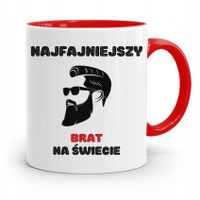 Kubek Czerwony Prezent Dla Najfajniejszego Brata Z Nadrukiem Ze Zdjęciem