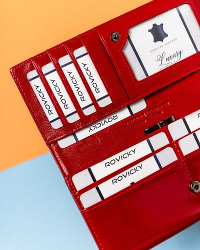 elegancki, skórzany portfel damski na zatrzask - lorenti na Arena.pl