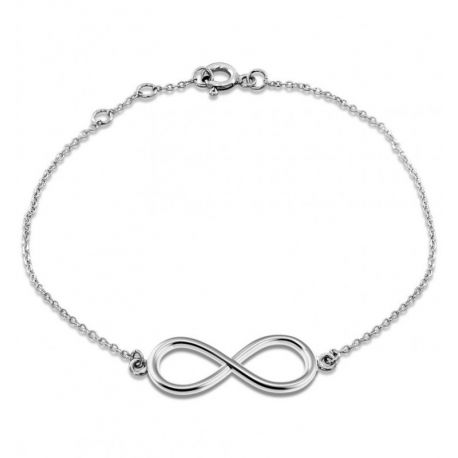 SREBRNA BRANSOLETKA CELEBRYTKA ZNAK NIESKOŃCZONOŚCI PRÓBA SREBRA 925 na Arena.pl