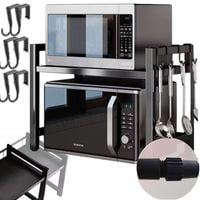 Stojak na mikrofalówkę półka rozsuwana regulacja teleskopowa organizer