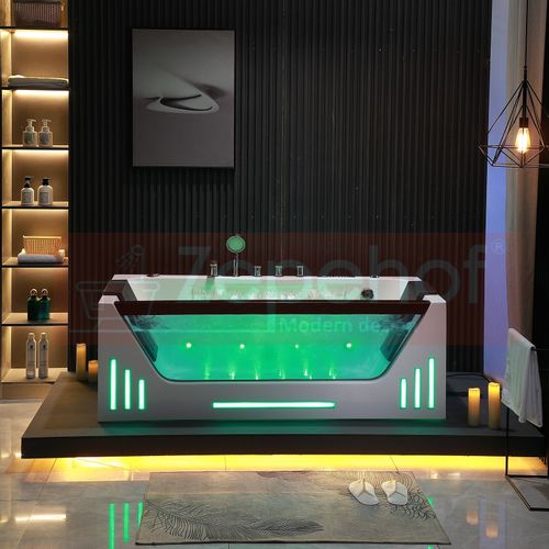 Wanna z hydromasażem EBX-7066 white prostokątna 170cmx78cmx61cm Wodosp na Arena.pl