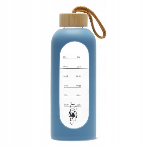 BUTELKA SZKLANA NA WODĘ BIDON MOTYWACYJNA SZCZELNA SILIKONOWE ETUI 750 ML na Arena.pl