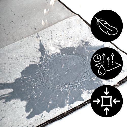 Ręcznik Szybkoschnący Z Mikrofibry 130X80 Szaro-Czarny na Arena.pl