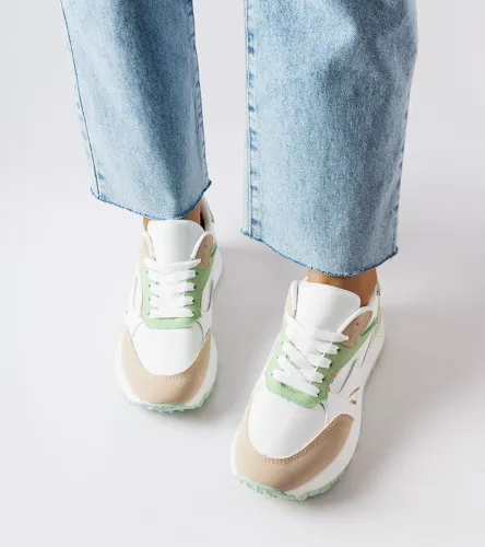 Biało-zielone sneakersy Batilda 36 na Arena.pl