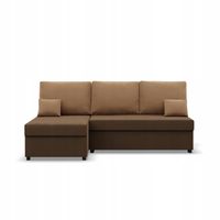 KANAPA NAROŻNIK KEMI BRĄZOWY CAPPUCCINO Rogówka Rozkładana BONELL