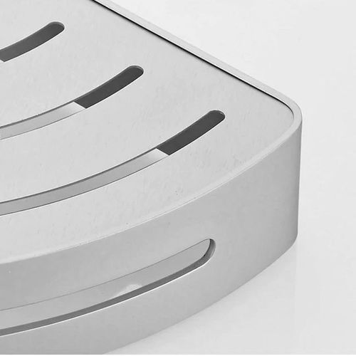 PÓŁKA ŁAZIENKOWA POD PRYSZNIC NAROŻNA SREBRNA ŚCIENNA PRYSZNICOWA KPL 2szt na Arena.pl